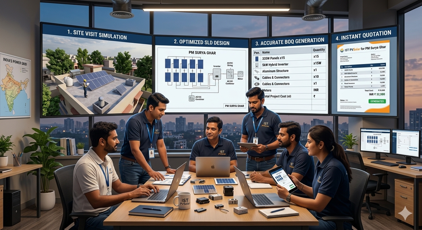 IST PVSolar Simulator for PM Surya Ghar Installers